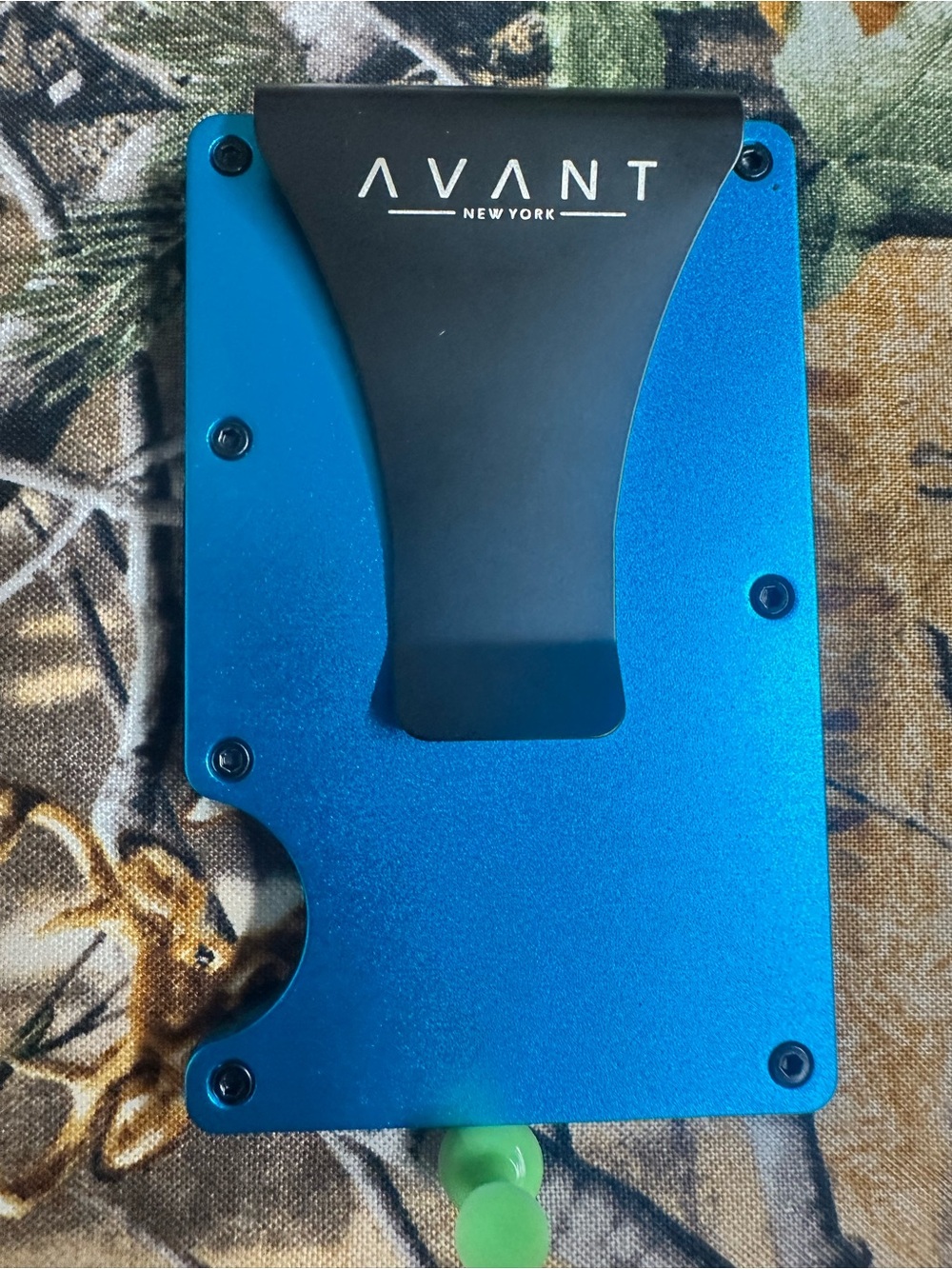 Avanti Blue Aluminum Slim Money Clip Wallet with Black Clip